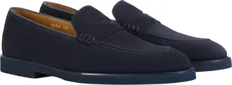 Doucal's Mens Moccasins Suede Blue Mink Blue-Blue Shoe Blue/blue
