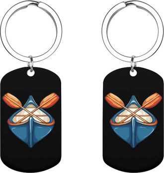 Generic Paddling Canoe Rower Canoer Rowing Paddler Cute Keychain Metal Key Ring Keychains Bag Purse Pendant Charms for Women Men