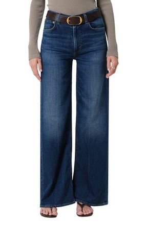 Citizens Of Humanity Lyra High Waist Wide Leg Jeans in Elm Dk Indigo at Nordstrom, Size 23