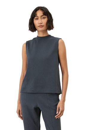 Pact Organic Cotton Airplane Mock Neck Shell in Steel Blue at Nordstrom, Size Xx-Large