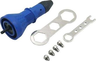 OEM Adaptador Para Remachadora El&eacute;ctrica Inal&aacute;mbrica Con Punta Para Tuerca Remachable (azul)