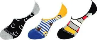Unsimply Stitched Assorted 3-Pack No Show Socks in Black Yellow Grey at Nordstrom Rack