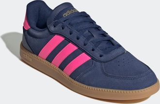 adidas Sneaker ADIDAS SPORTSWEAR BREAKNET SLEEK, Damen, Gr. 38,5, dkblau, lucpnk, goldmt, Leder, Synthetik, Schuhe Sneaker