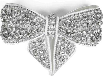 Self Portrait Pearl Crystal Bow Haarclip - Dames - Haaraccessoires - Wit - ONE Size - Polyester - Accessoires