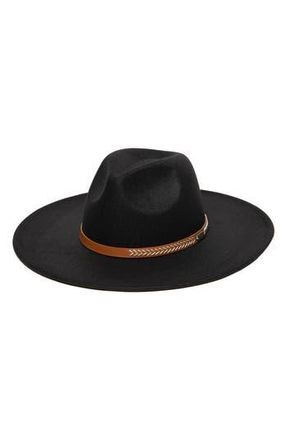 San Diego Hat Company Frye Topstitch Band Hat in Black at Nordstrom Rack