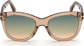 Tom Ford Green Gradient Cat Eye Ladies Sunglasses FT0870 45P 54