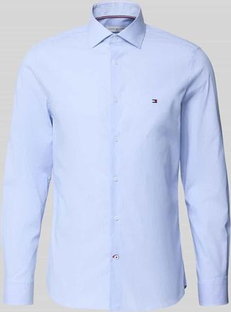 Tommy Hilfiger Tailored Slim Fit Businesshemd aus Baumwoll-Mix in Bleu, Gr&ouml;&szlig;e 38