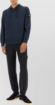 Stone Island cotton logo hoodie