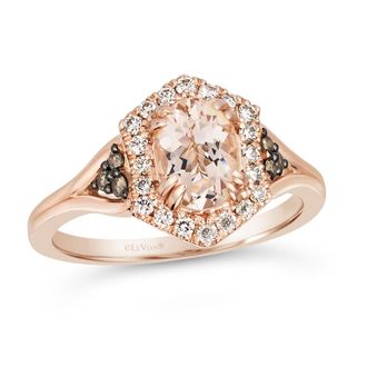 Le Vian Ladies Peach Morganite Rings set in 14K Strawberry Gold