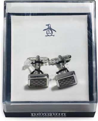 Original Penguin Checkerboard Cufflinks in Grey at Nordstrom Rack