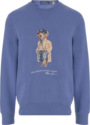 Polo Ralph Lauren Cotton-blend Sweatshirt with Polo Bear Print - male - Polo Ralph Lauren - Kids Sweatshirts - Blue - XL - Kids
