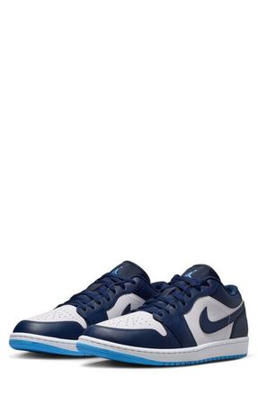 Nike Jordan Air Jordan 1 Low Basketball Sneaker in 404 Mnnavy/unvblu at Nordstrom, Size 9.5