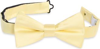 Nordstrom Rack Satin Solid Bow Tie in Lemon at Nordstrom Rack
