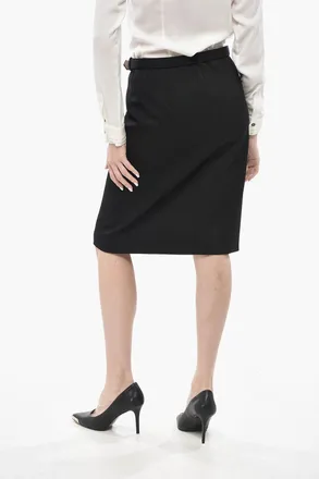 Gucci Longuette Zip-up in Misto Lana con Cintura Gucci