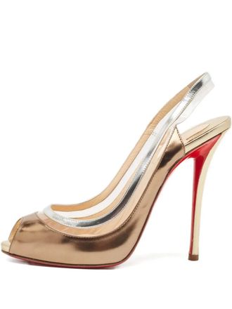Christian Louboutin 120mm Gospel leather heeled pumps - Neutrals