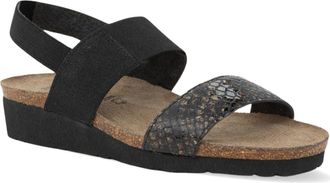 Naot Amy Slingback Sandal in Reptile Patent/Black at Nordstrom, Size 7Us