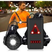 OEM Luz Para Correr, Luz Pectoral Para Correr Con Haz Ajustable, 500 L&uacute;menes, L&aacute;mpara Impermeable Recargable Por Usb Con Luces De Advertencia Led Intermit