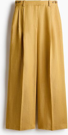 H&M Elegante Hose aus Leinenmix - Yellow
