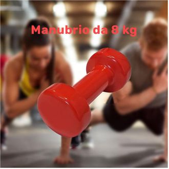 Trade Shop Trade Shop - Manubrio Singolo 8 Kg In Vinile Allenamento Esercizi Casa Palestra Workout Fit