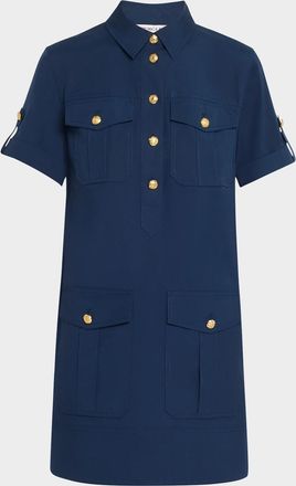 Veronica Beard Lucca Short-Sleeve Cotton Shirtdress
