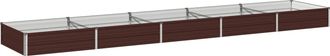 vidaXL Letto Rialzato Da Giardino Marrone 400 X 80 X 24 Cm Vidaxl