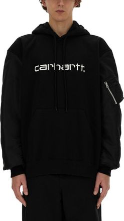 Junya Watanabe Black Logo Hood Sweatshirts