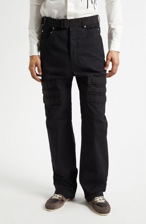 Rick Owens Geth Temple Slim Cargo Pants in Black at Nordstrom, Size 32