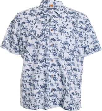 Tailor Vintage Mens Chambray Cabana Short Sleeve Shirt In Indigo