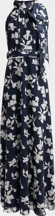 Sachin & Babi Diana Floral Chiffon Gown