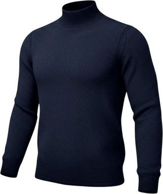 Roberto Collina Truien & Vesten, Heren, Blauw, 2Xl, Stehkragenpullover