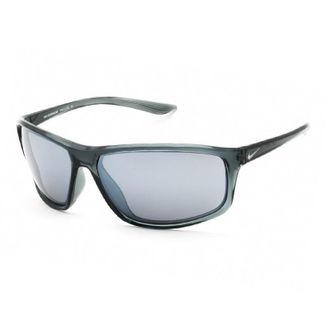 Nike Sunglasses Rectangle Full Rim, Dark Grey Frame And Grey Silver Flash Lens Nikeadrenalineev1112021
