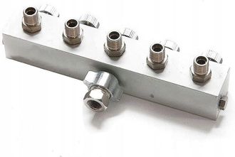 OEM Distribuidor De Aire Para 5 Mangueras De Aire, Compresor, Colector De 5 X 1/8, Separado