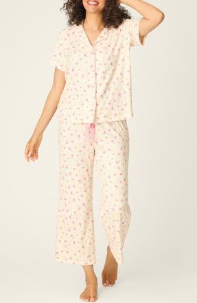 PJ Salvage For the Mamas Pajamas with Face Mask in Butter at Nordstrom, Size X-Small