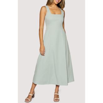 Lost + Wander Vista Marina Cotton Maxi Dress in Dusty Blue at Nordstrom, Size X-Small