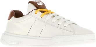 Miu Miu Womens Sneaker White Calfskin