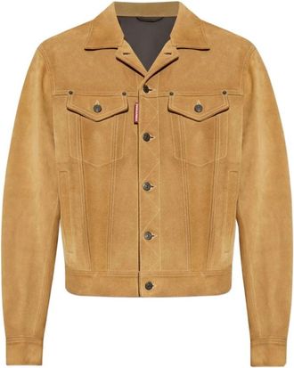 Dsquared2 Bruine Winterjassen voor Mannen - Heren - Spijkerjassen - Bruin - M - Jassen