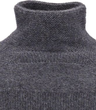Emporio Armani Wool Blend Roll Neck Sweater - Grey