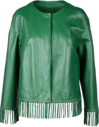 DESA 1972 Leather Jacket - Green