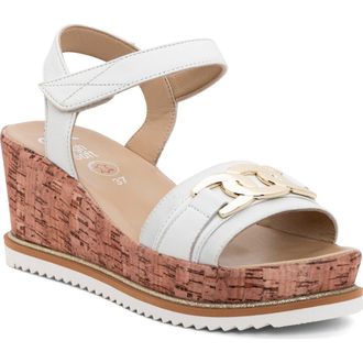 Ara Palmdale Wedge Platform Sandal in White at Nordstrom Rack, Size 7Us / 37Eu