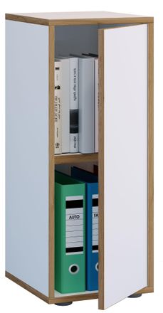 VCM Vcm - Gabinete De Oficina De Madera Carpeta Gabinete De Archivo Muebles De Oficina Gabinete Salia 2x Ancho 30 Cm Puerta Giratoria (blanco)