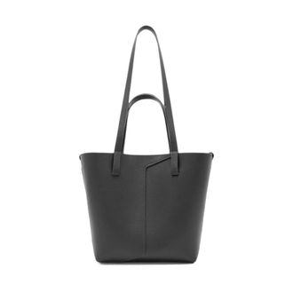 Emporio Armani 1981 Leren Tote Tas - Dames - Tassen - Zwart - Maat: ONE Size Zijde