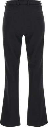 Pantaloni Torino Black Mini Flare Pants In Stretch Fabric Woman