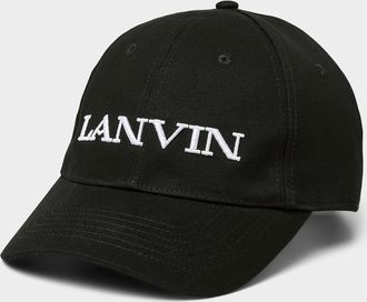 Lanvin Mens Embroidered logo cap