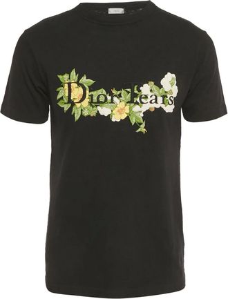 Dior T-shirt in cotone con ricamo - Nero