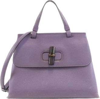 Gucci Pre-owned Handbags, female, Purple, Size: ONE SIZE Pre-owned Vintage Handbag