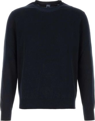 Fedeli Katoenen trui met ronde hals - Heren - Ronde hals truien - Blauw - 5XL - Katoen - Truien & Vesten