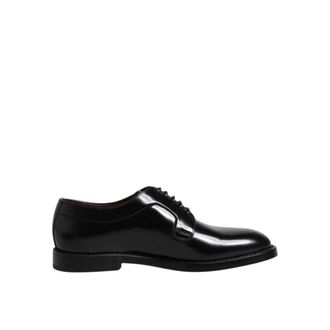 Dolce & Gabbana Zwarte leren veterschoenen - Heren - Nette schoenen - Zwart - 41 EU - Schoenen