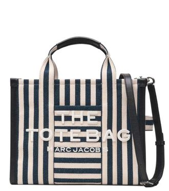 Marc Jacobs Navy Blue/White Stripe Medium Tote