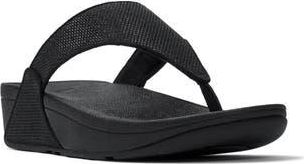 FitFlop Lulu Shimmerglitz Toe Post Sandal in Black at Nordstrom Rack, Size 10