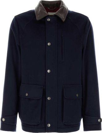 Brunello Cucinelli Dark Navy Shirt Collar Jacket